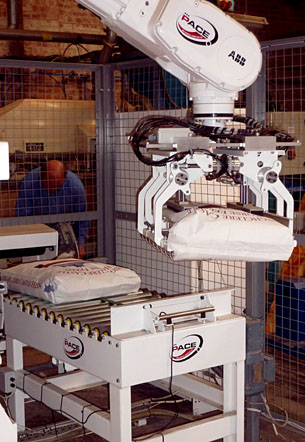 Part of the new grain bagging line at Crux Easton.